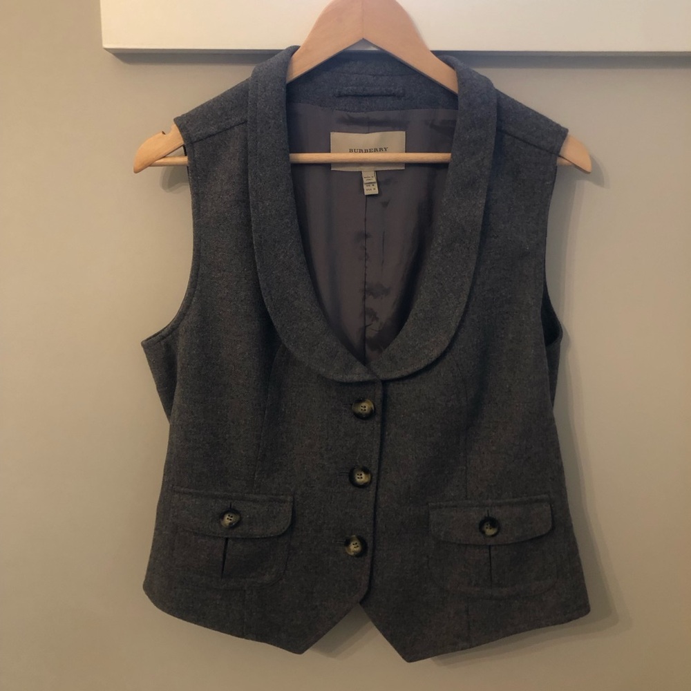 Gray Burberry Vest